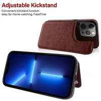 Luksusowy skórzany pokrowiec Premium Slim Fit dla iPhone 13 11 12 mini Pro XR XS Max X 6 7 8 Plus portfel na karty portfel odporny na wstrząsy etui z klapką 4